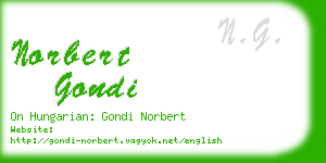 norbert gondi business card